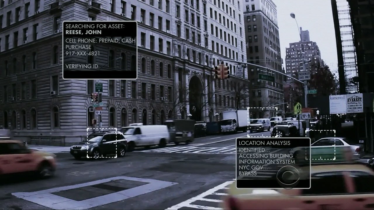 Shot of The Machine's data overlaid on a traffic cam